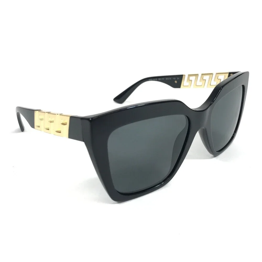 Versace Sunglasses MOD.4418 GB1/87 Black Gold Butterfly with Light Gray Lenses
